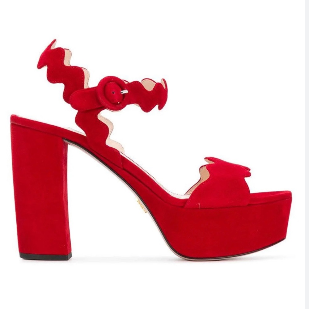 Red Prada heels